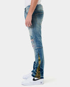 Heavy Rip & Repair Slim Straight Denim - Stormyjay