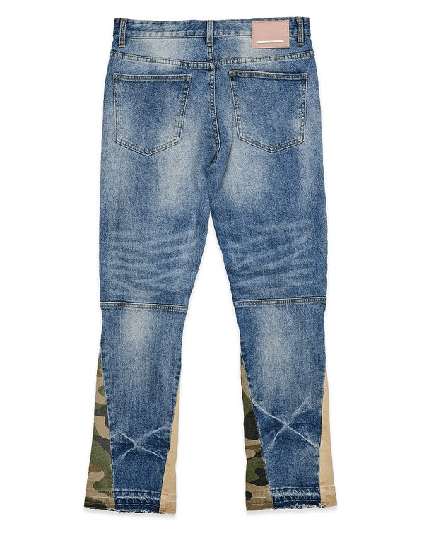 Heavy Rip & Repair Slim Straight Denim - Stormyjay