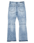 Knee Destroyed Slim Flare Denim - Stormyjay