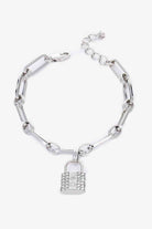 5-Piece Wholesale Lock Charm Chain Bracelet