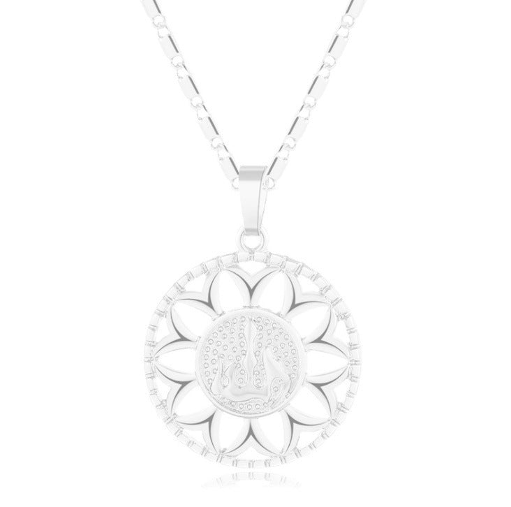 Explore our fashionable sunflower necklace, a stylish jewelry option designed for both men and women. - Stormyjay