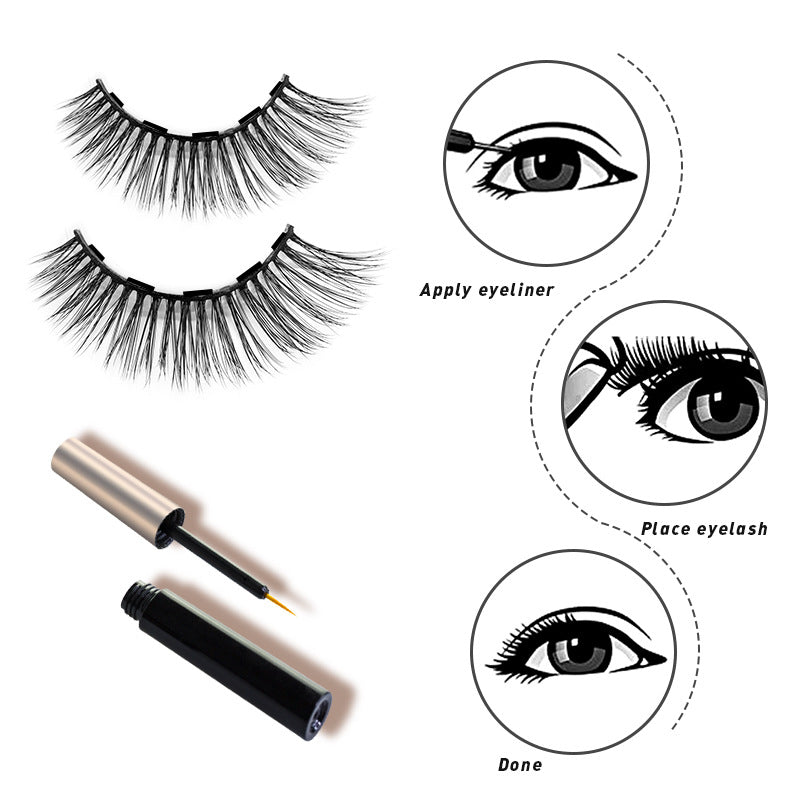 3d Magnet Eyelashes Thick Natural Eyelashes - Stormyjay