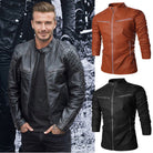 Korean Mens Leather Jacket Motorcycle Jacket Men - Stormyjay