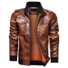 Men s Autumn And Winter Leather Jacket Motorcycle Jacket - Stormyjay