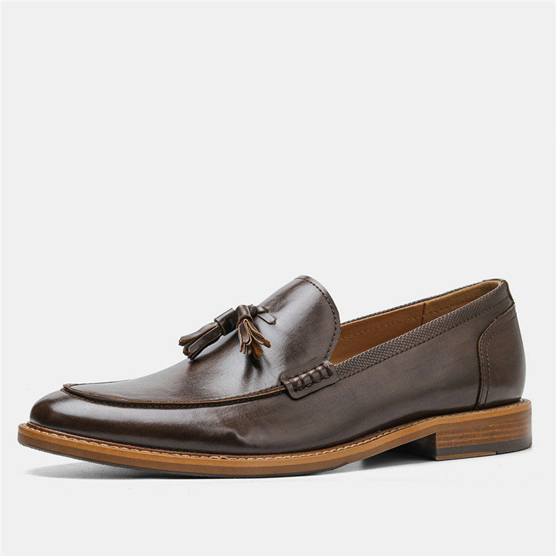 Explore men's leather loafers for a versatile blend of casual and formal business dress. - Stormyjay