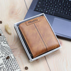 Korean fashion men''s short wallet classic popular horizontal large capacity zipper multi Card Business Wallet - Stormyjay