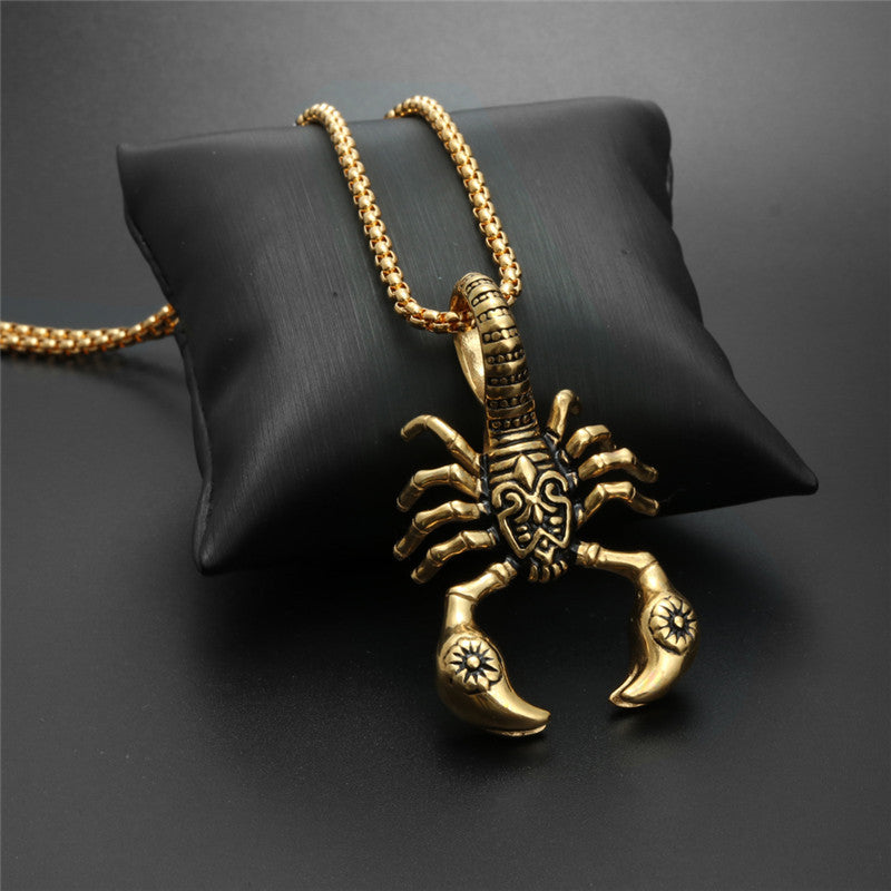 Discover our scorpion pendant necklace, crafted from 316L stainless steel, offering a fashion-forward option in men's jewelry. - Stormyjay