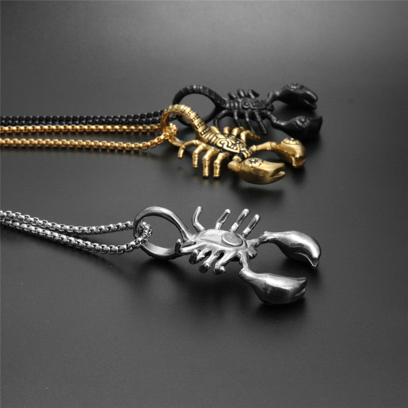 Discover our scorpion pendant necklace, crafted from 316L stainless steel, offering a fashion-forward option in men's jewelry. - Stormyjay