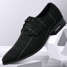 Explore men's breathable leather dress shoes, blending leisure and business with formal canvas accents. - Stormyjay