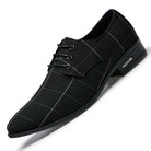 Explore men's breathable leather dress shoes, blending leisure and business with formal canvas accents. - Stormyjay