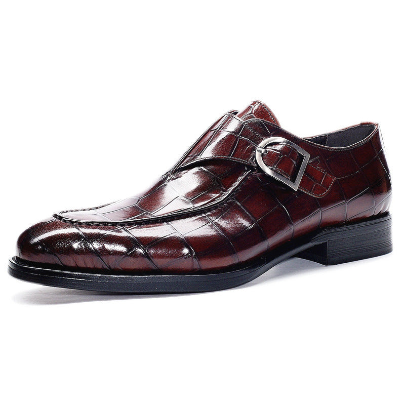 Explore timeless elegance with our classic pattern men's business flat shoes. Ideal for formal occasions and a perfect Valentine's Day gift. - Stormyjay