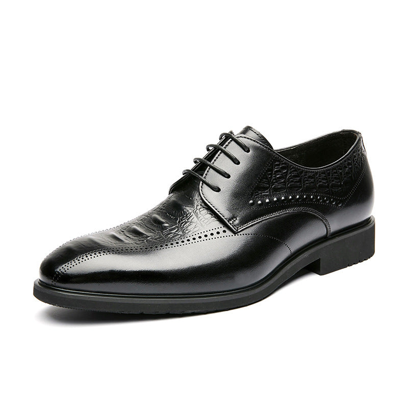 Step into the new season with style in our autumn-inspired carved hollow business dress shoes for men. - Stormyjay