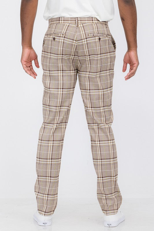 Weiv Mens Plaid Trouser Pants - Stormyjay