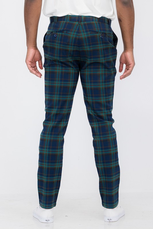 Weiv Mens Plaid Trouser Pants - Stormyjay