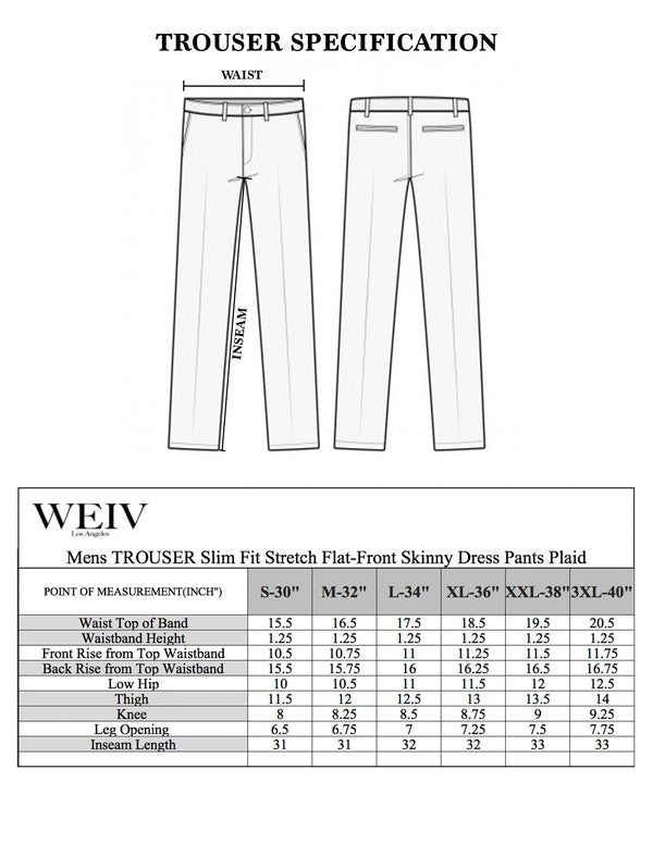 Weiv Mens Plaid Trouser Pants - Stormyjay