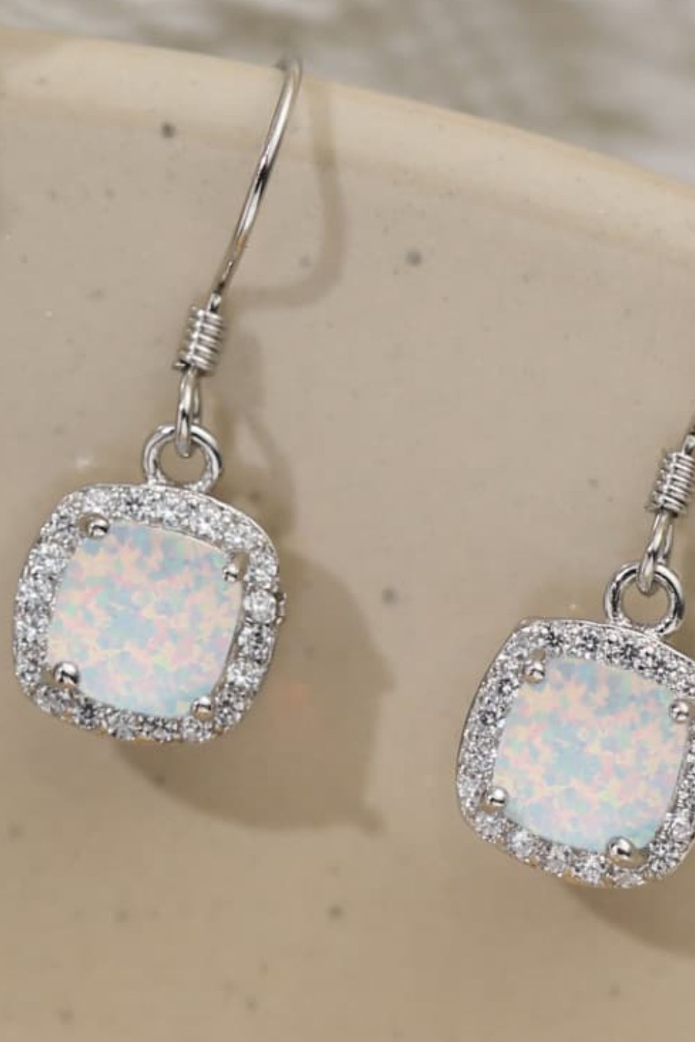 Opal Square Drop Earrings - Stormyjay