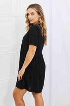 BOMBOM Another Day Swiss Dot Casual Dress in Black - Stormyjay