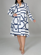 Printed Pleated Tunic Dress HWULYUZFD3 - Stormyjay