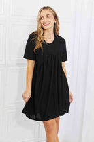 BOMBOM Another Day Swiss Dot Casual Dress in Black - Stormyjay