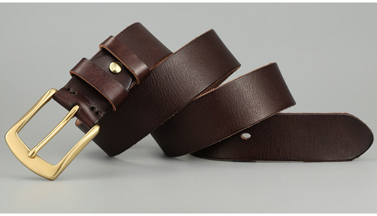 Handmade Casual Trend Men's Belts Cowhide - Stormyjay