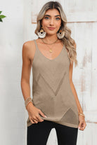 Parchment Chevron Pointelle Knit Cami Top - Stormyjay