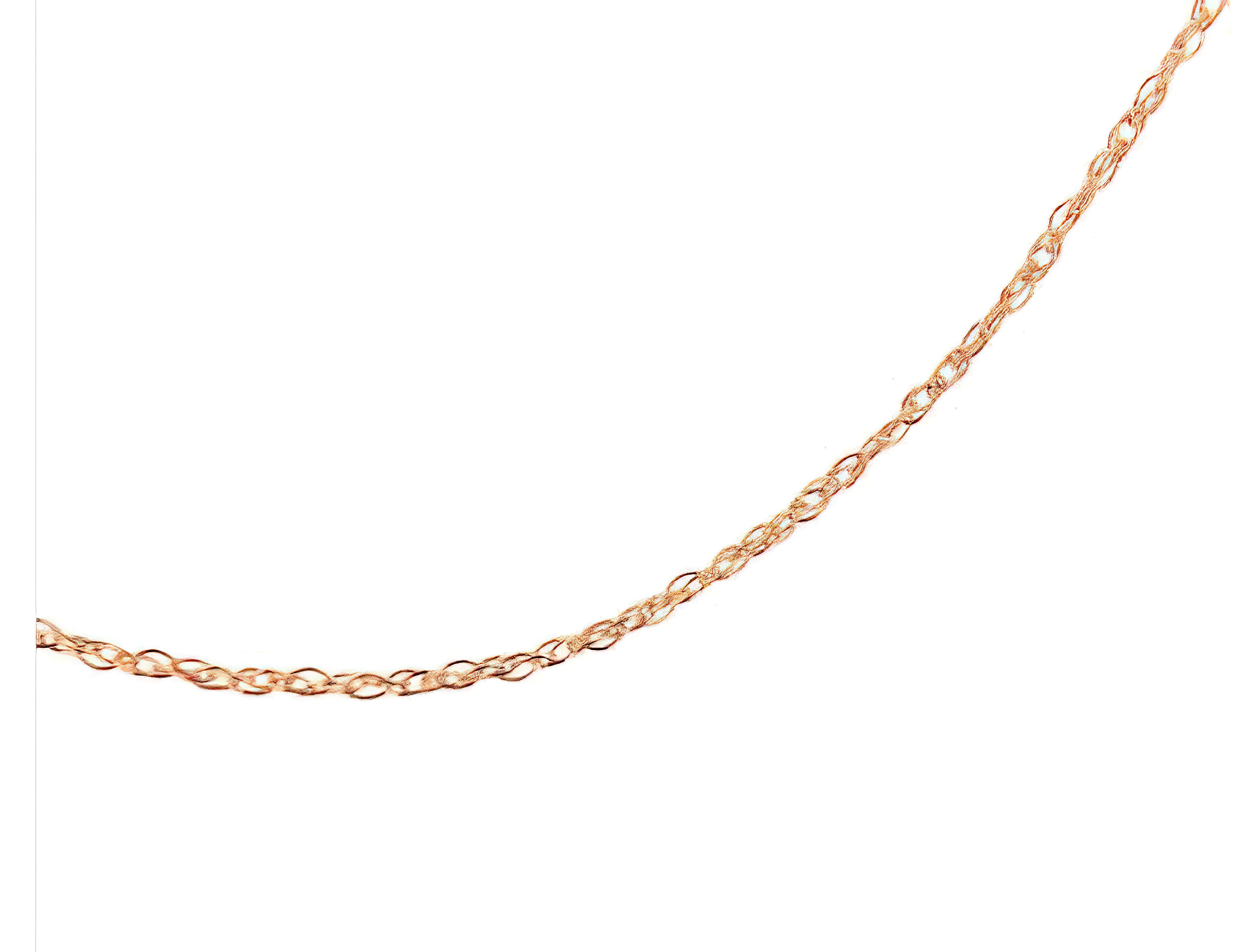 10K Gold 0.5 mm Slender & Dainty Fine Rope Chain Necklace - Stormyjay