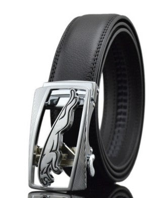 Men Automatic Buckle Leather Belts - Stormyjay