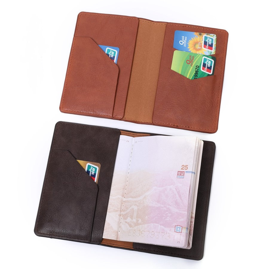 PU Leather Passport Cover Men Wallet - Stormyjay