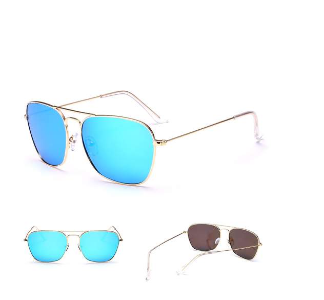 Metallic Sunglasses Real Film Couple Model Men And Women Colorful Real Polarized Sunglasses - Stormyjay