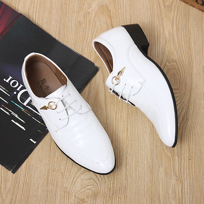 Luxurious genuine leather formal dress shoes for men, perfect for weddings, flats, and office oxfords. - Stormyjay