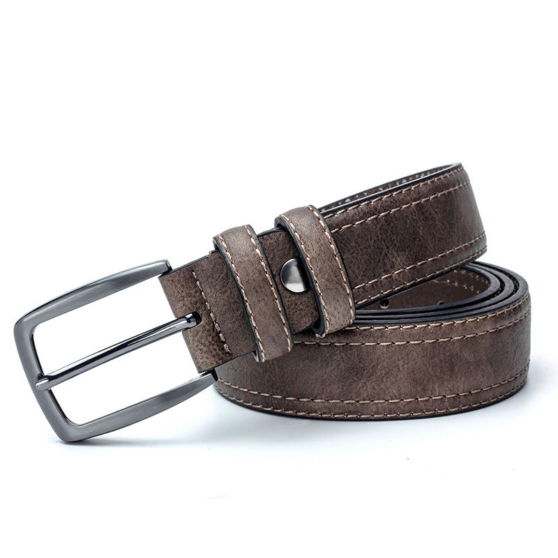 Men Vintage Belts For Jeans Luxury Split Leather Belt Men Famous Belt For Man Designer Belts With Vintage Style - Stormyjay