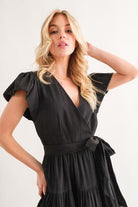 And The Why Textured Tiered Midi Dress - Stormyjay