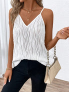 Textured V-Neck Cami - Stormyjay