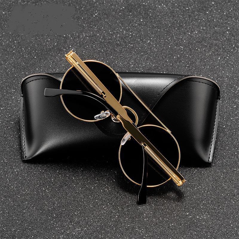 Round Steampunk Sunglasses Brand Design Men Women Metal Punk - Stormyjay