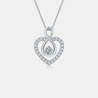 1 Carat Moissanite 925 Sterling Silver Heart Shape Necklace - Stormyjay