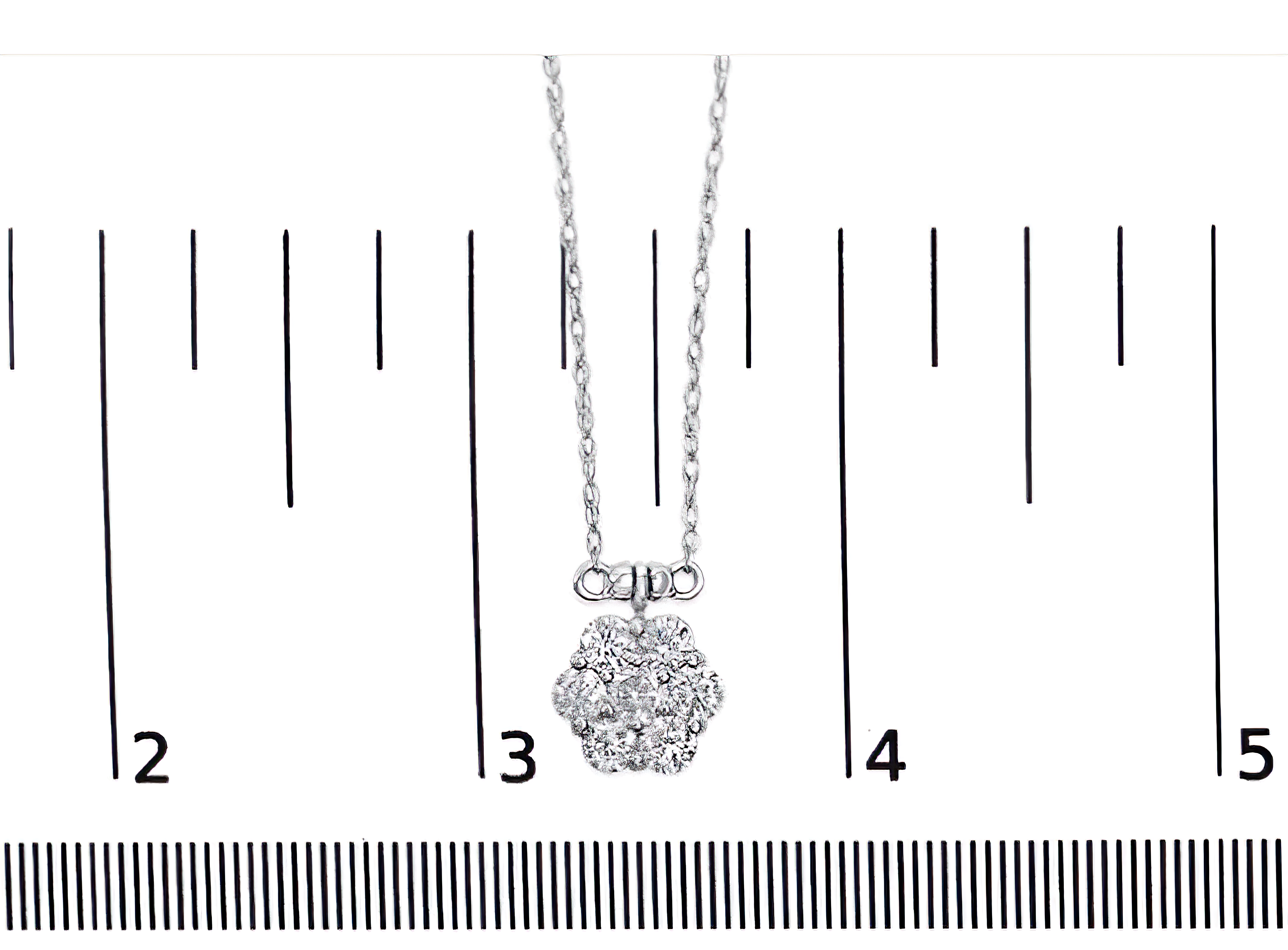 10K White Gold 3.0 Cttw Round-Cut Diamond 7 Stone Cluster Station Necklace (H-I Color, I1-I2 Clarity) - 18" - Stormyjay