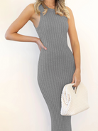 Stretchy Casual Midi Dress With Slit H4QDHW3WHN - Stormyjay