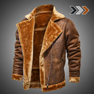 Retro Men Winter Suede Leather Jacket - Stormyjay