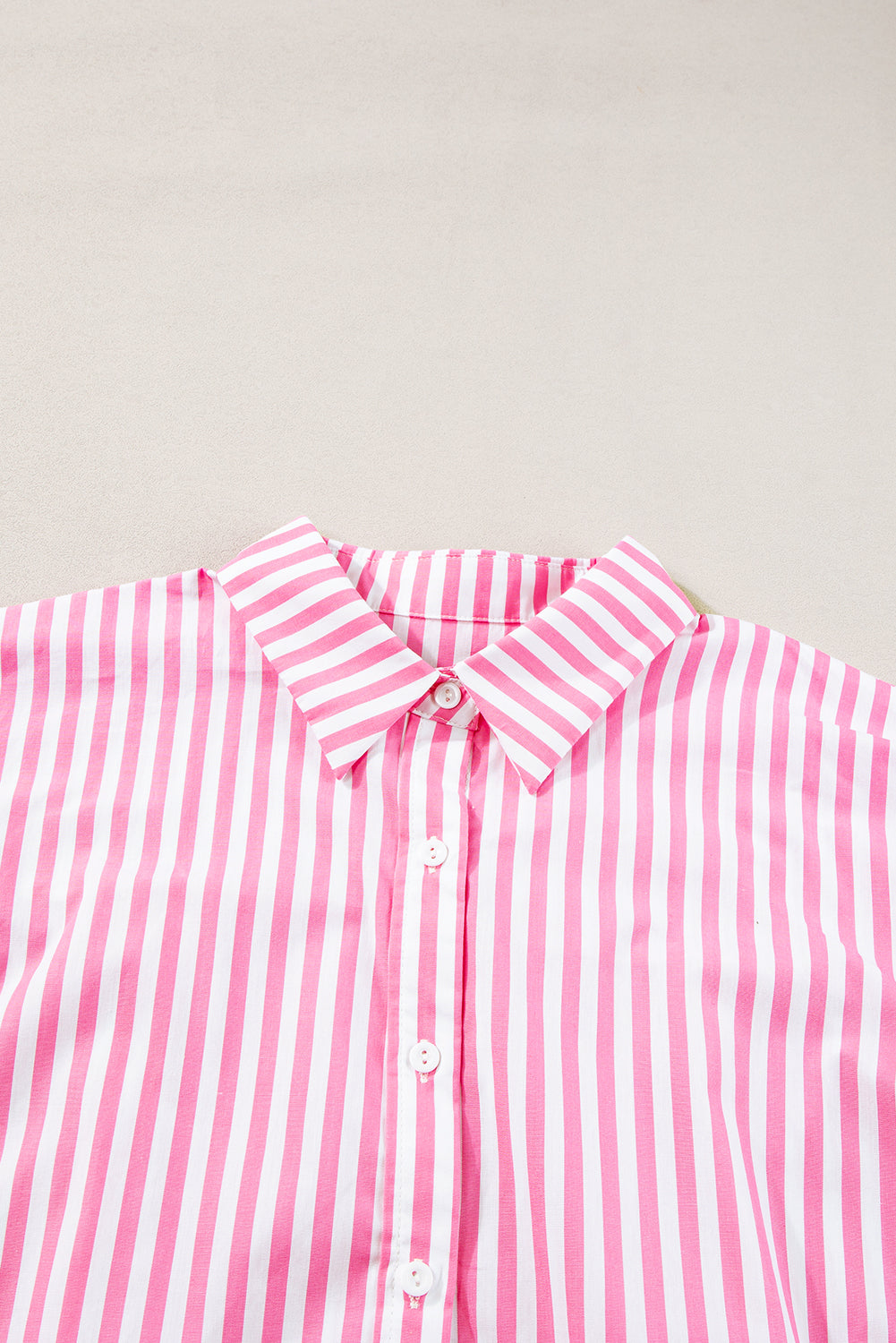 Pink Stripe Button Up Dolman Shirt - Stormyjay