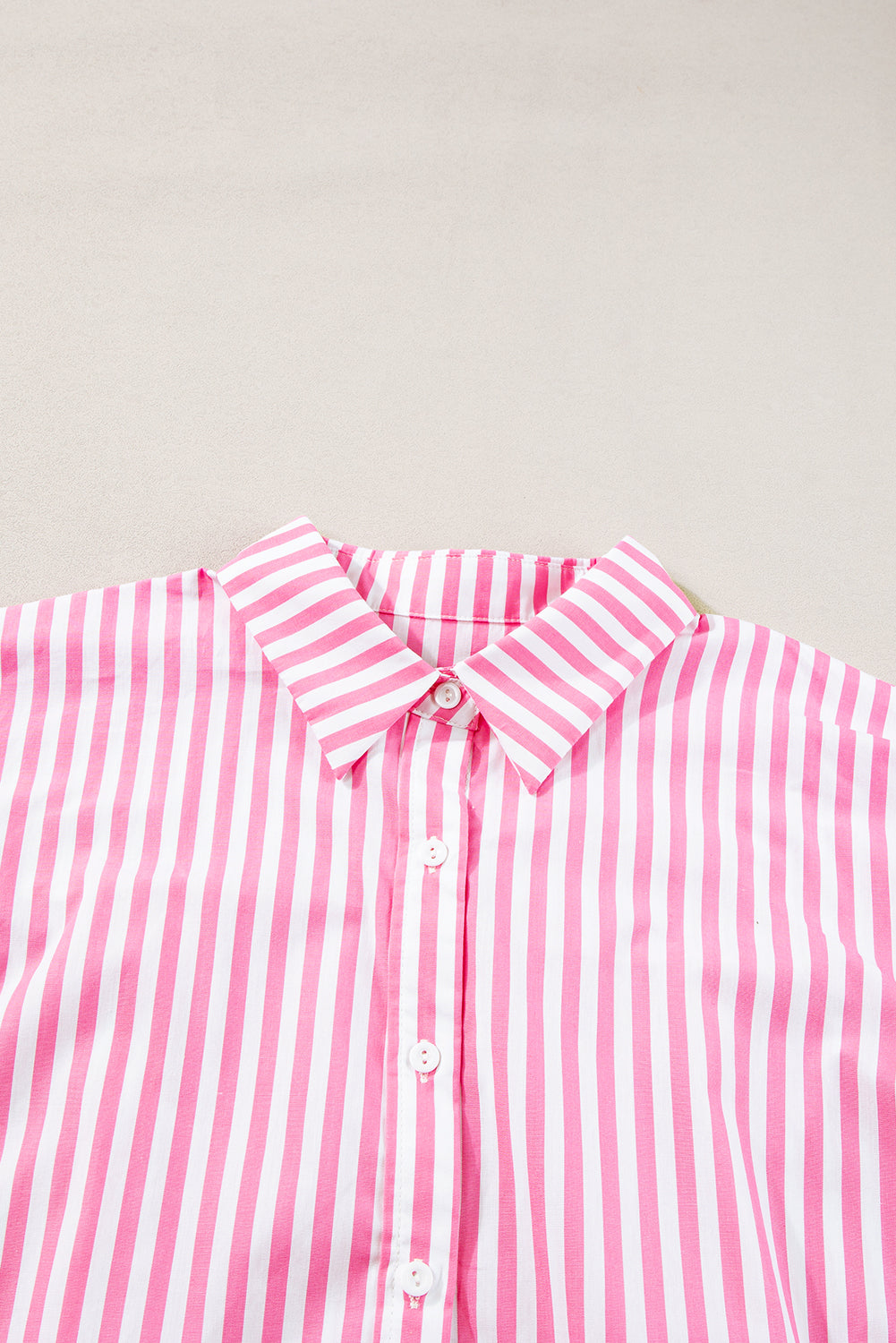 Pink Stripe Button Up Dolman Shirt - Stormyjay