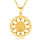 Explore our fashionable sunflower necklace, a stylish jewelry option designed for both men and women. - Stormyjay