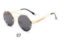 Round Steampunk Sunglasses Brand Design Men Women Metal Punk - Stormyjay