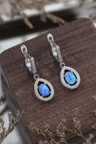 Opal Pear Shaped Drop Earrings - Stormyjay