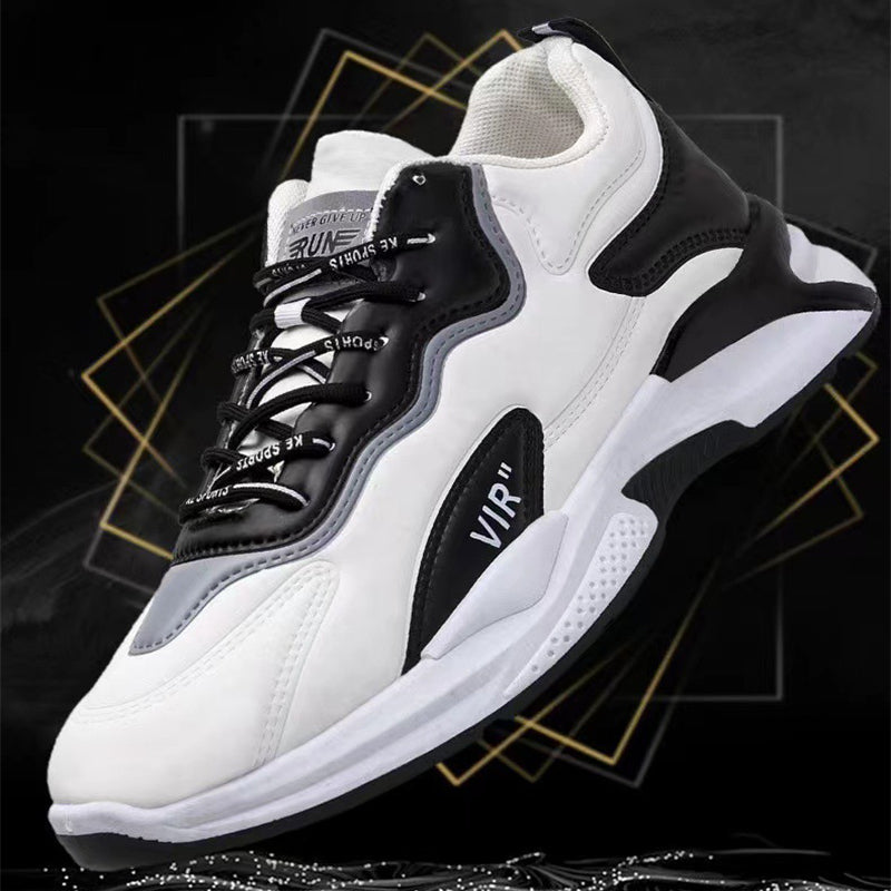 Fashion Black White Sneakers Casual Outdoor Lightweight Breathable Sports Shoes For Men - Stormyjay