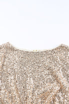 Apricot Knot Pack Hip Sequin Dress - Stormyjay