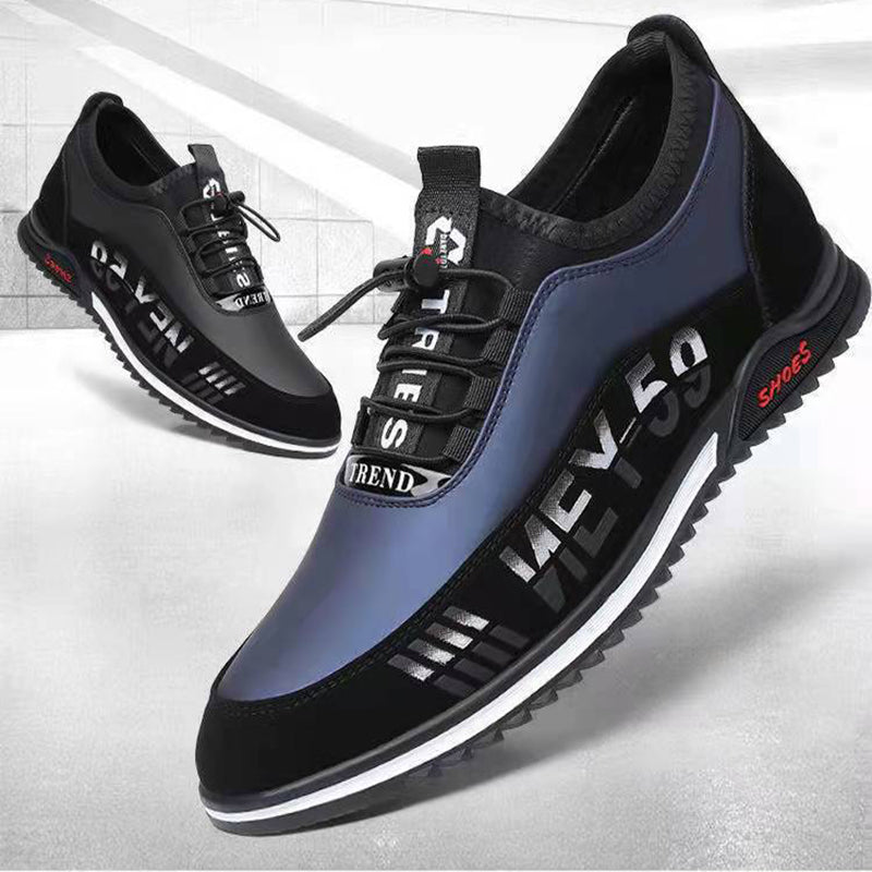 Letter Print Sneakers Men No Tie Outdoor Running Sports Shoes - Stormyjay