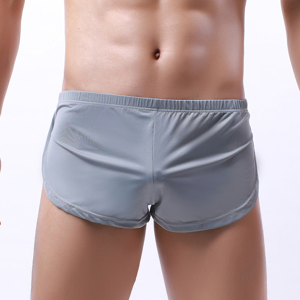 Men's Underwear Silky Round Edge Sports Underwear Home Shorts - Stormyjay