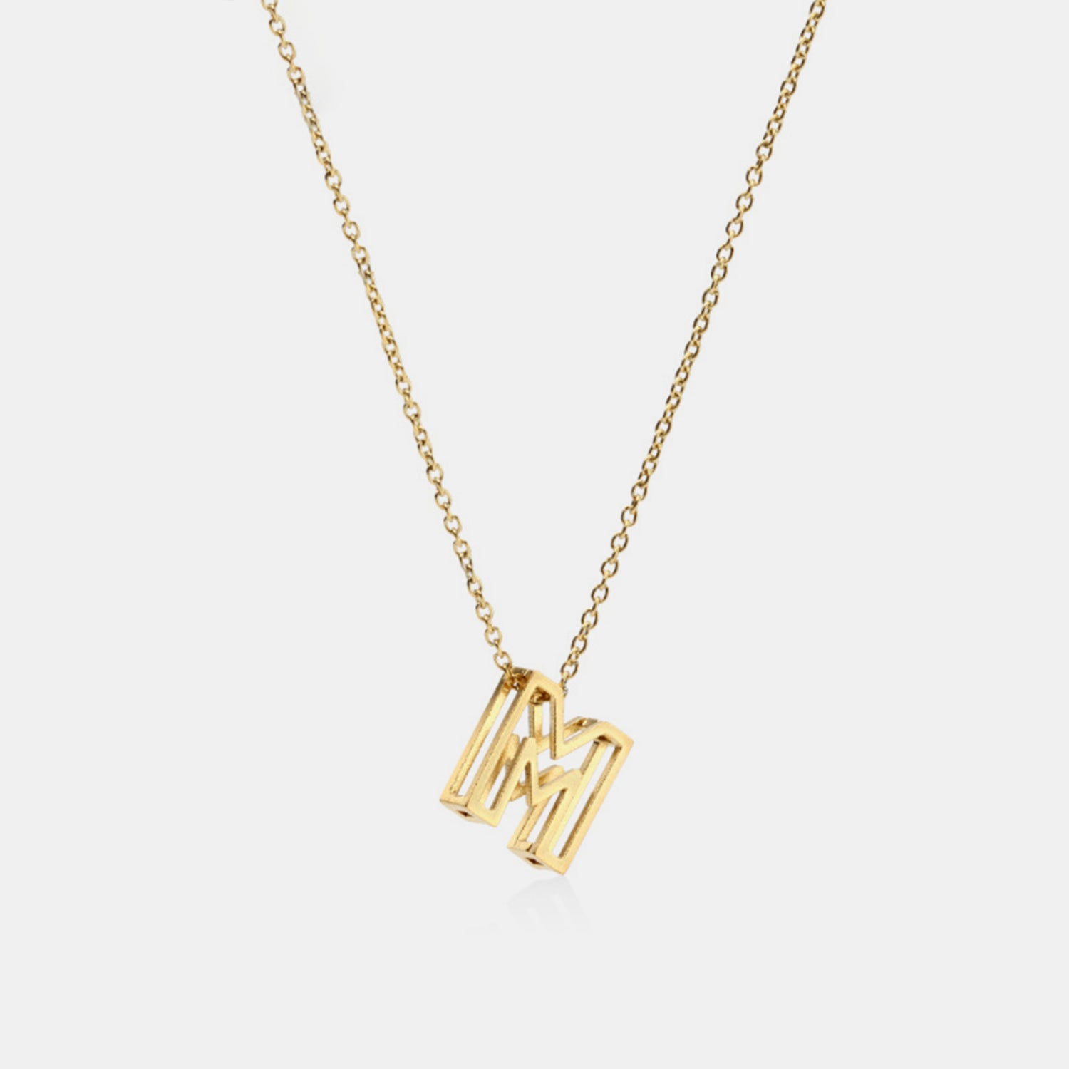 Stainless Steel Letter Pendant Necklace - Stormyjay