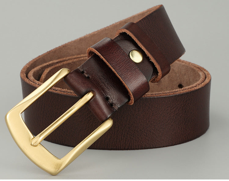 Handmade Casual Trend Men's Belts Cowhide - Stormyjay