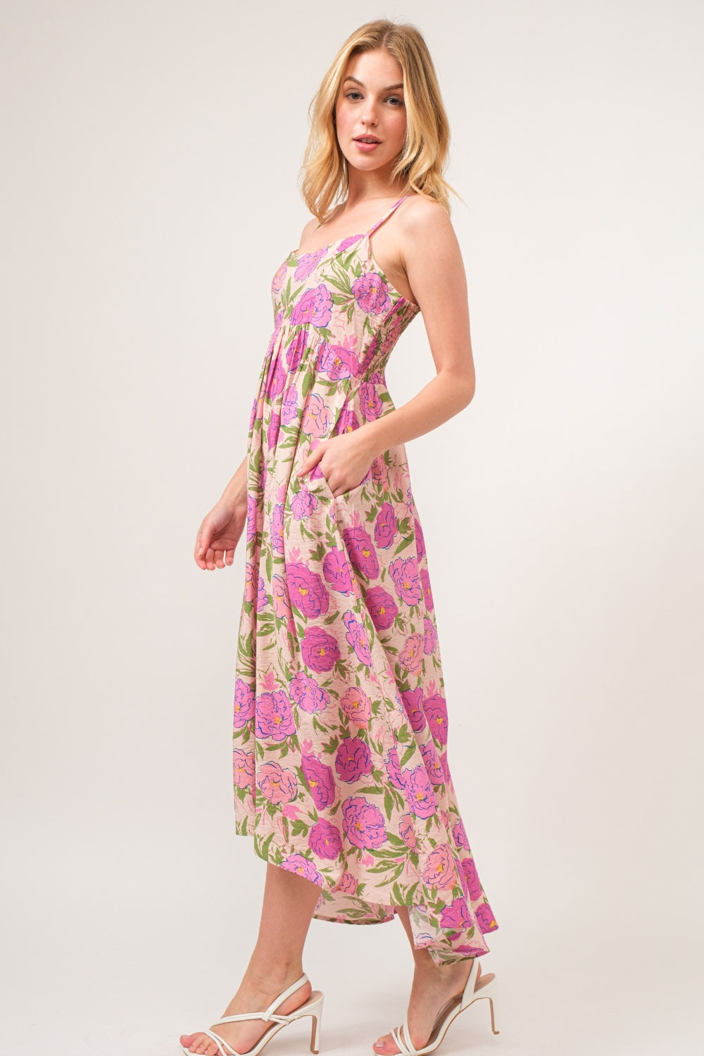 And The Why Floral High-Low Hem Cami Dress - Stormyjay